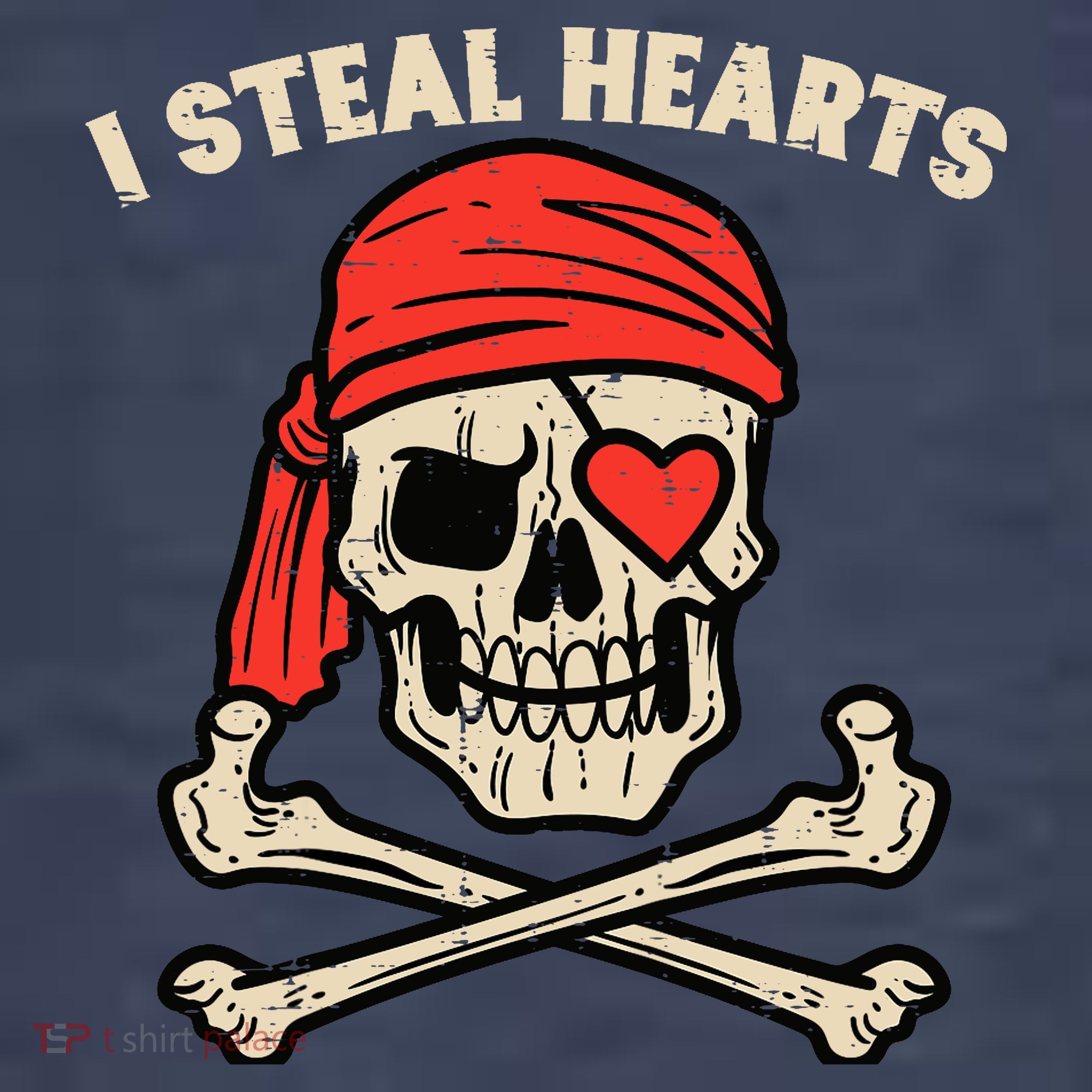 Valentines Day Pirate I Steal Hearts Cool Tank Top