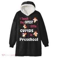 Valentines Day Preschool Teacher Gift For Teachers In Love Gift Hooded Wearable Blanket thumb 0
