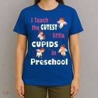 Valentines Day Preschool Teacher Gift For Teachers In Love Gift T-Shirt thumb 4