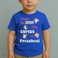 Valentines Day Preschool Teacher Gift For Teachers In Love Gift Toddler T-Shirt thumb 2