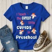 Valentines Day Preschool Teacher Gift For Teachers In Love Gift Women's T-Shirt thumb 3