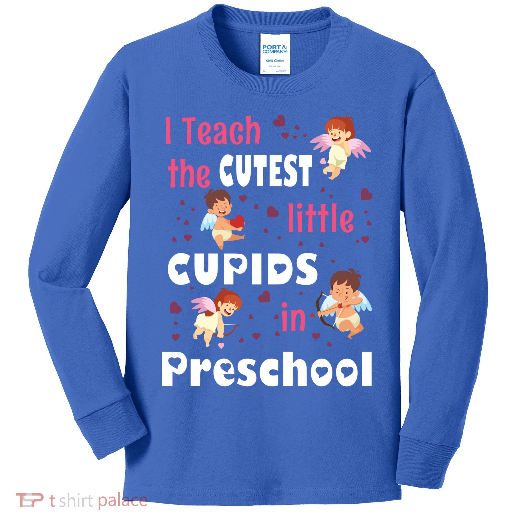 Valentines Day Preschool Teacher Gift For Teachers In Love Gift Kids Long Sleeve Shirt