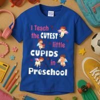 Valentines Day Preschool Teacher Gift For Teachers In Love Gift Kids T-Shirt thumb 3