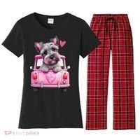 Valentines Day Puppy Cute Gift Women's Flannel Pajama Set thumb 0