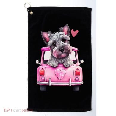 Valentines Day Puppy Cute Gift Golf Towel