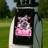 Valentines Day Puppy Cute Gift Golf Towel thumb 2