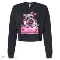 Valentines Day Puppy Cute Gift Cropped Pullover Crew thumb 0