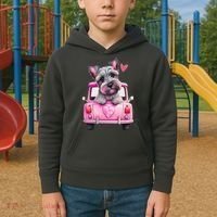 Valentines Day Puppy Cute Gift Kids Hoodie thumb 2