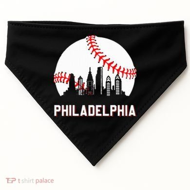 Vintage Distressed Philly Baseball Lovers USA-Made Doggie Bandana