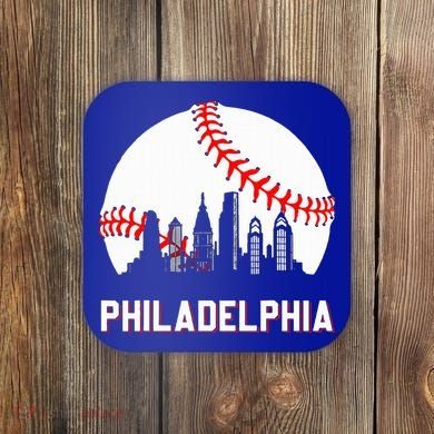 Vintage Distressed Philly Baseball Lovers Coaster