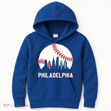 Vintage Distressed Philly Baseball Lovers Kids Hoodie
