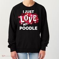 Valentine's Day Poodle Dog Love Gift Meaningful Gift Women's Sweatshirt thumb 0