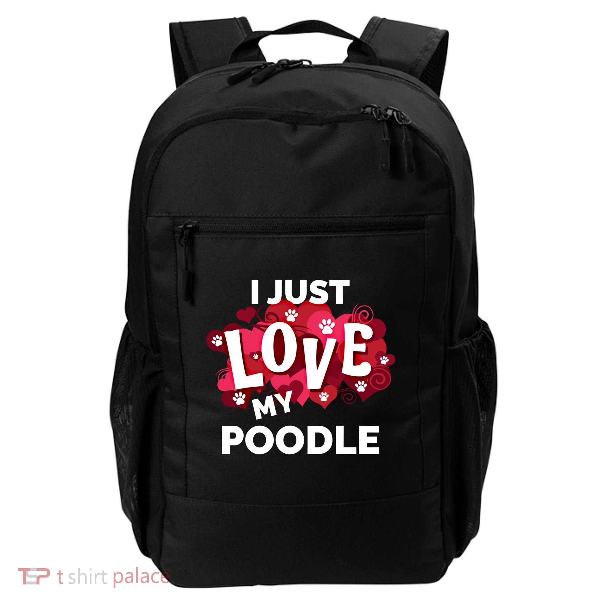 Valentine's Day Poodle Dog Love Gift Meaningful Gift Backpack
