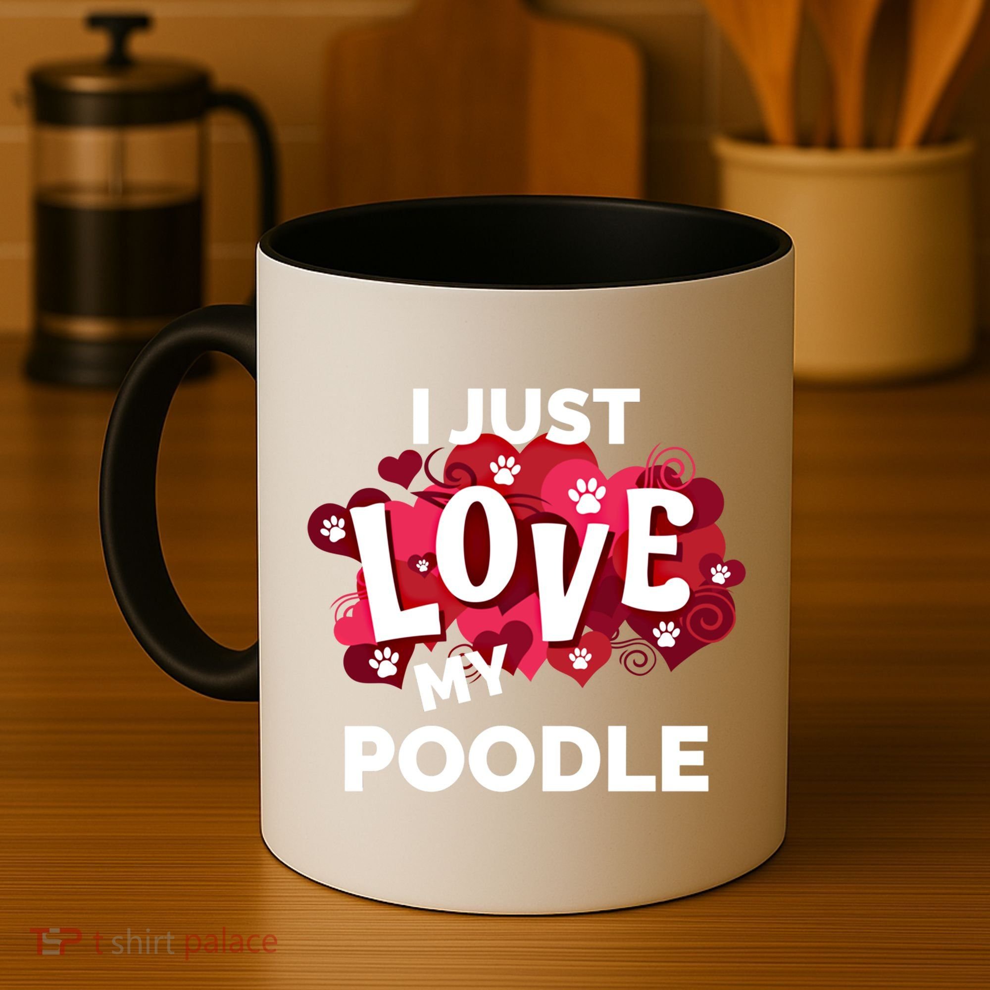 Valentine's Day Poodle Dog Love Gift Meaningful Gift Coffee Mug