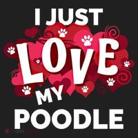 Valentine's Day Poodle Dog Love Gift Meaningful Gift Beanie thumb 2