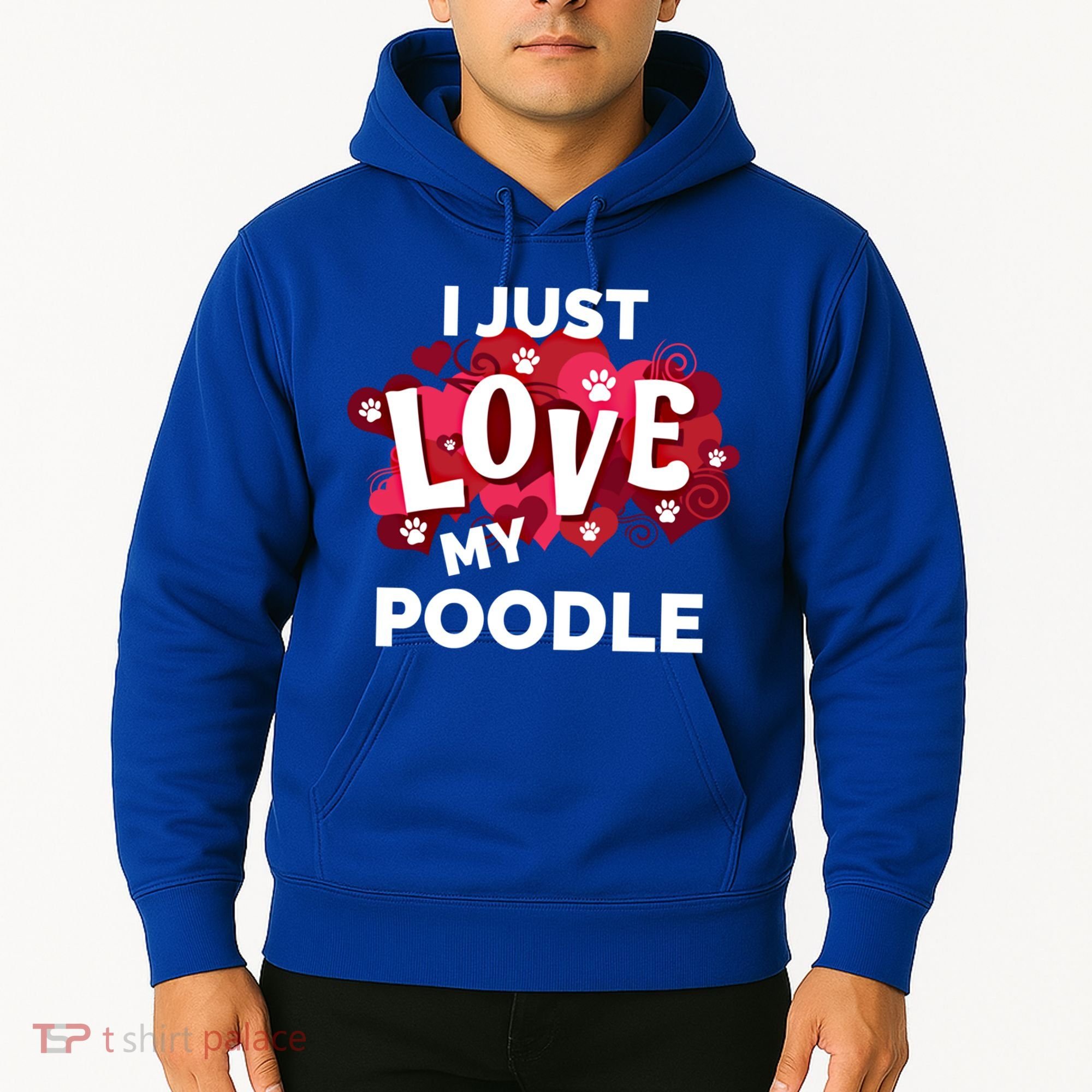Valentine's Day Poodle Dog Love Gift Meaningful Gift Hoodie