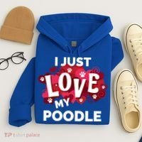 Valentine's Day Poodle Dog Love Gift Meaningful Gift Hoodie thumb 4
