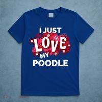 Valentine's Day Poodle Dog Love Gift Meaningful Gift T-Shirt thumb 5