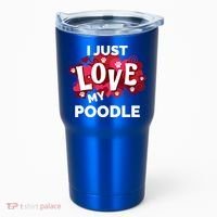Valentine's Day Poodle Dog Love Gift Meaningful Gift Tumbler thumb 0