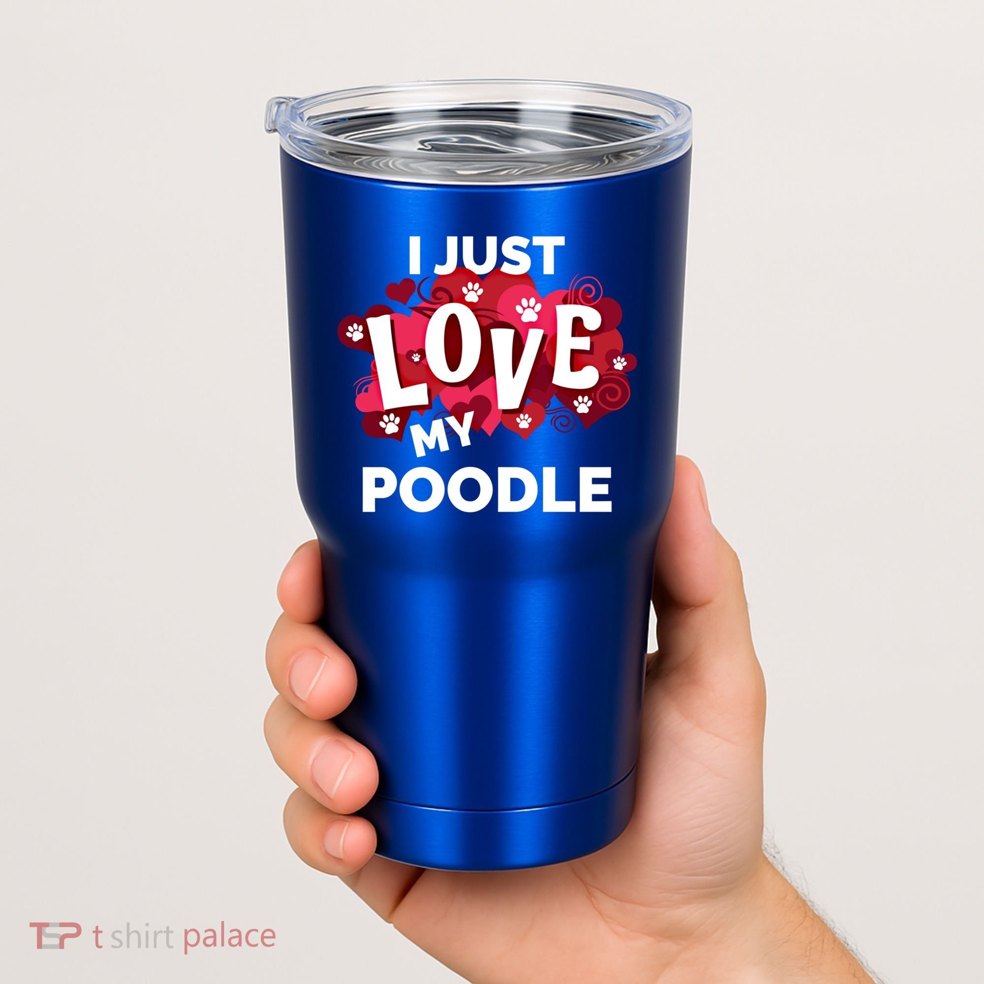 Valentine's Day Poodle Dog Love Gift Meaningful Gift Tumbler