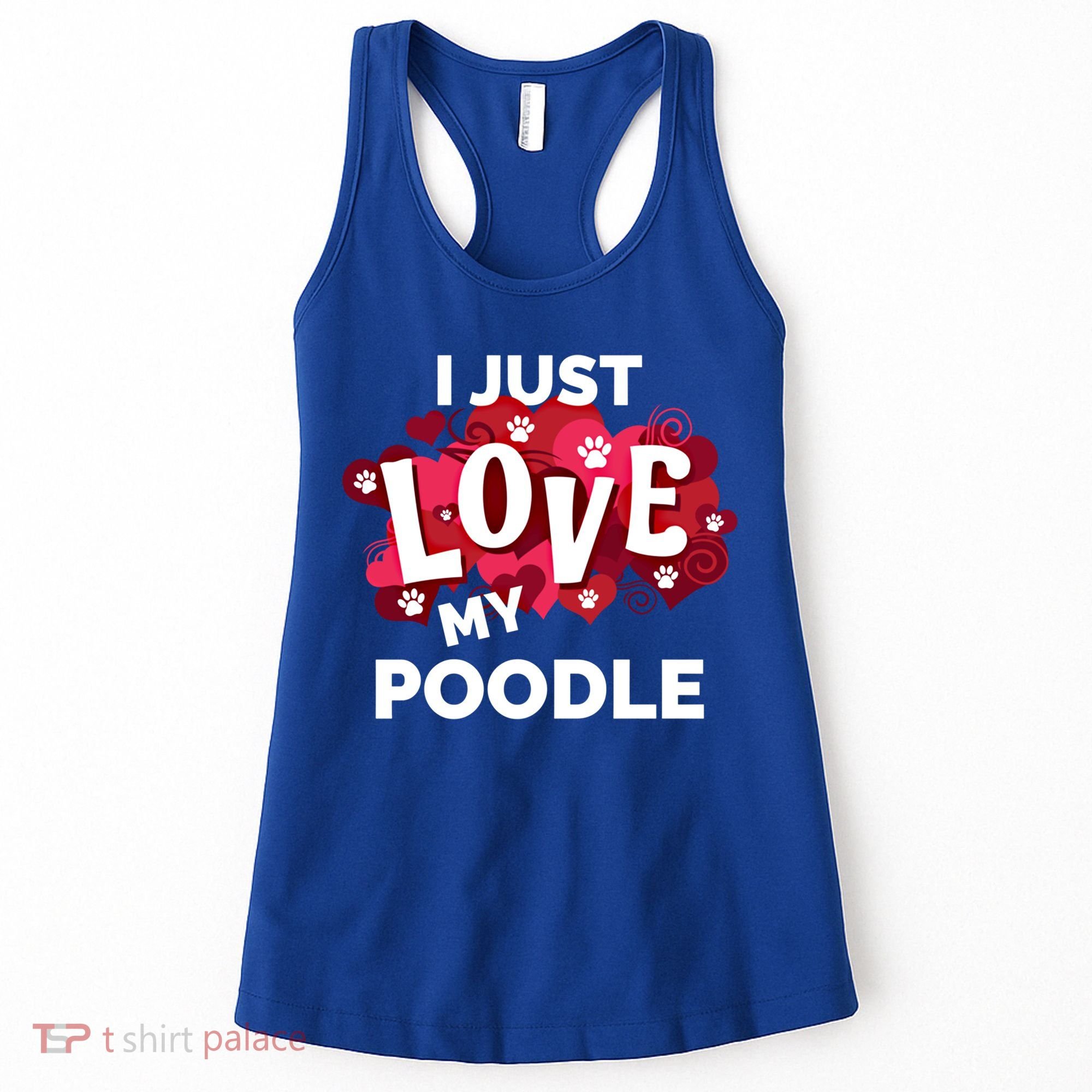 Valentine's Day Poodle Dog Love Gift Meaningful Gift Women's Tank Top