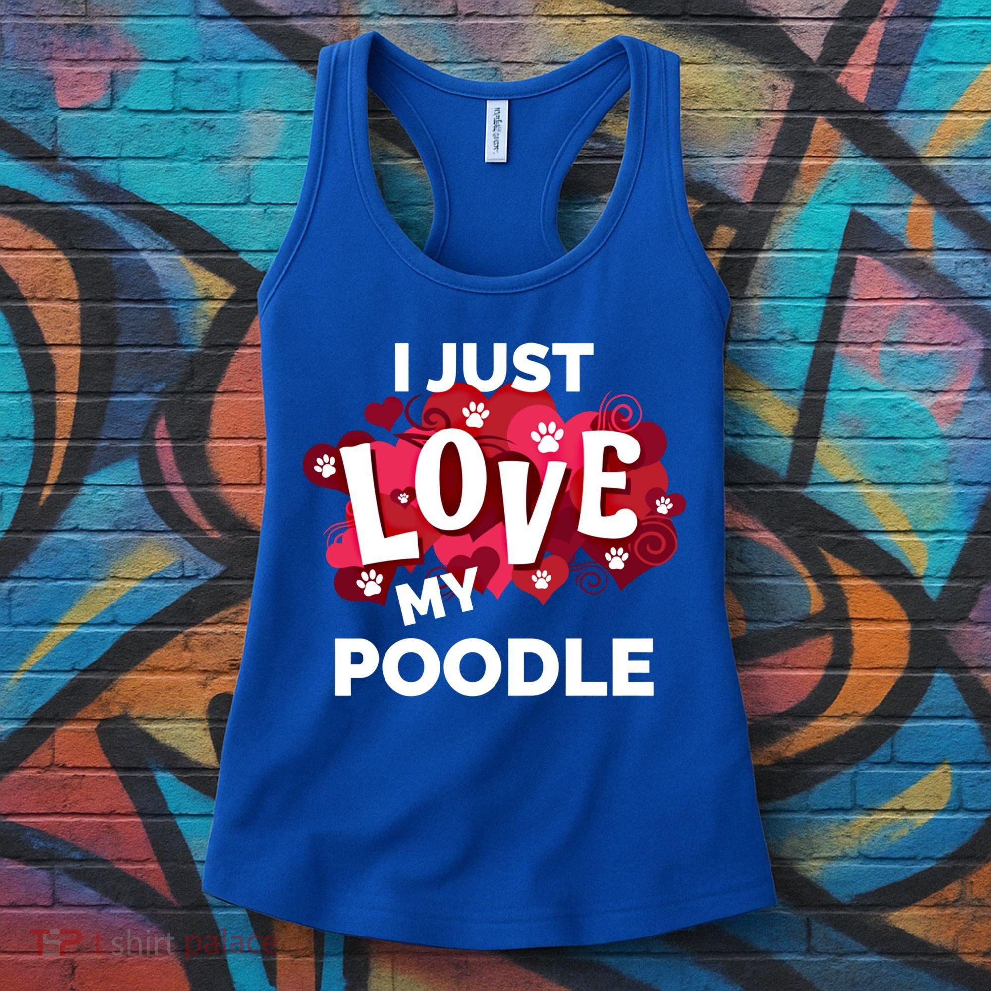 Valentine's Day Poodle Dog Love Gift Meaningful Gift Women's Tank Top