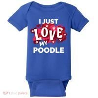 Valentine's Day Poodle Dog Love Gift Meaningful Gift Baby Bodysuit thumb 0