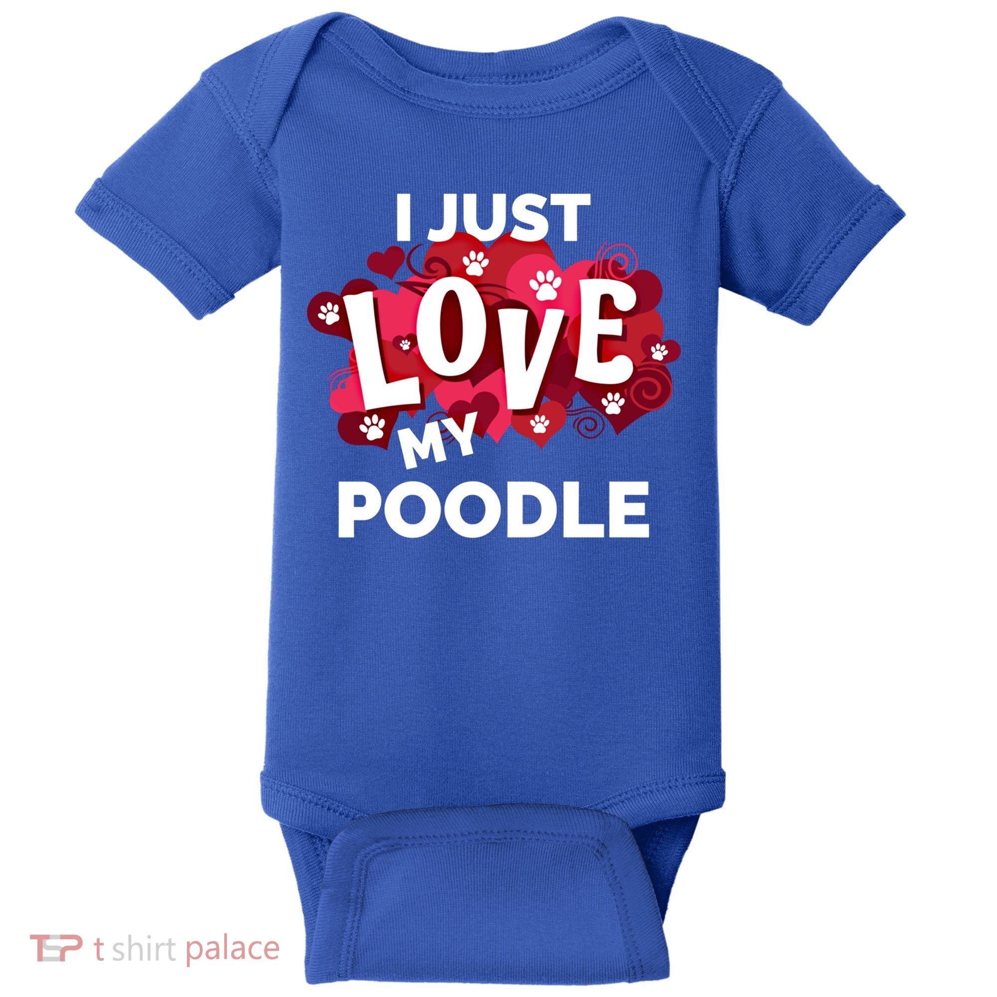 Valentine's Day Poodle Dog Love Gift Meaningful Gift Baby Bodysuit