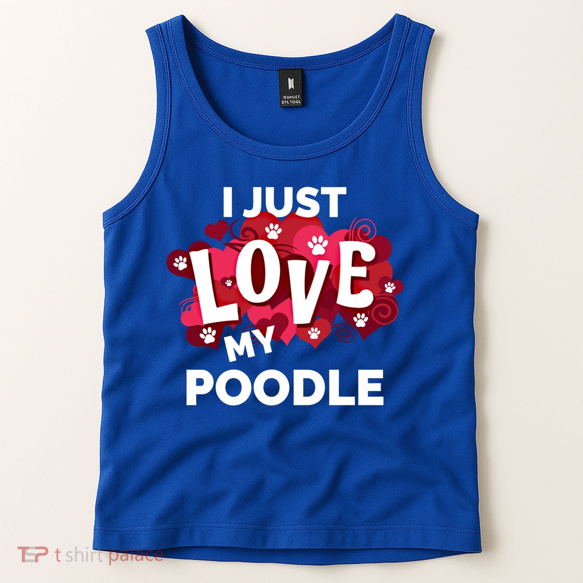 Valentine's Day Poodle Dog Love Gift Meaningful Gift Tank Top