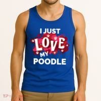 Valentine's Day Poodle Dog Love Gift Meaningful Gift Tank Top thumb 3