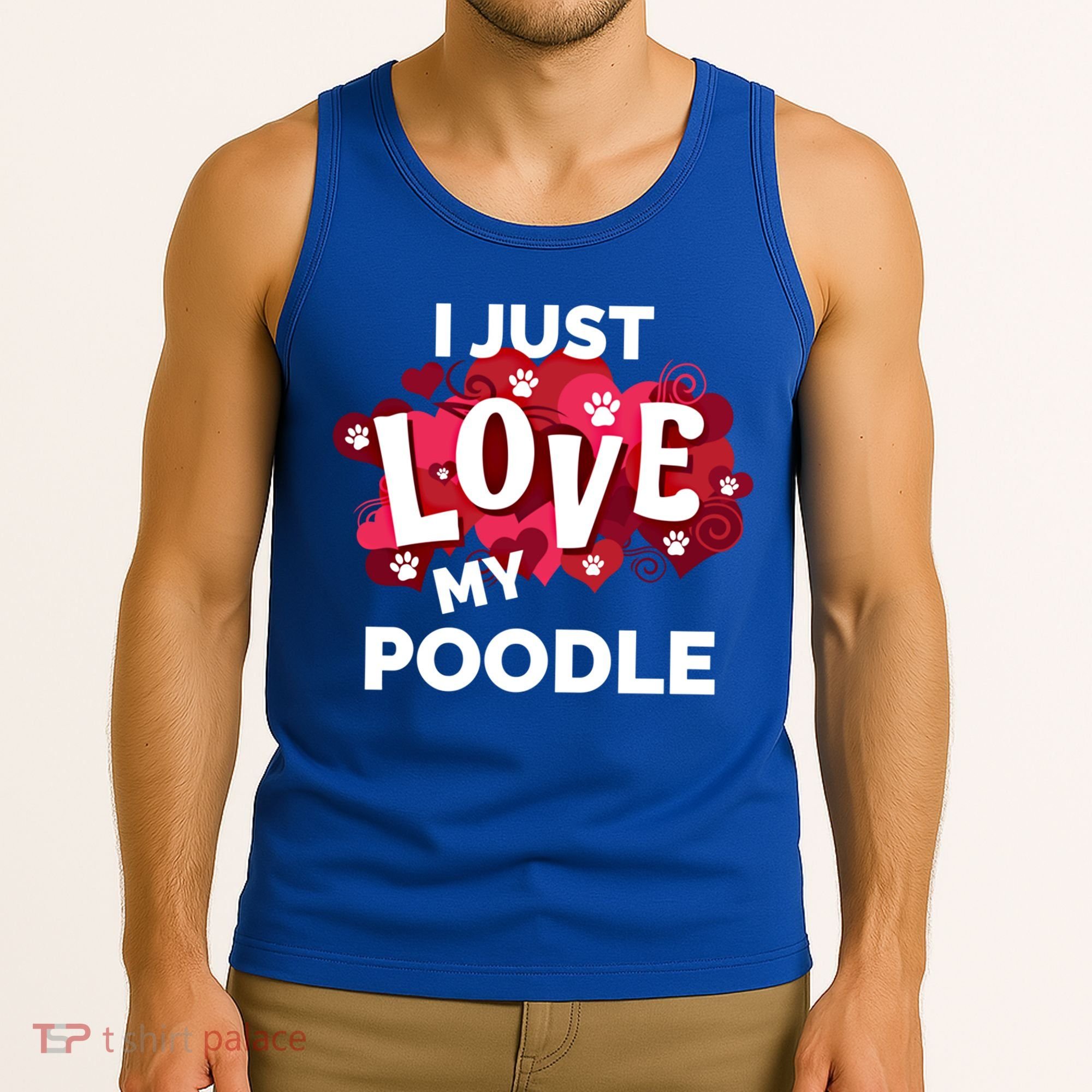 Valentine's Day Poodle Dog Love Gift Meaningful Gift Tank Top