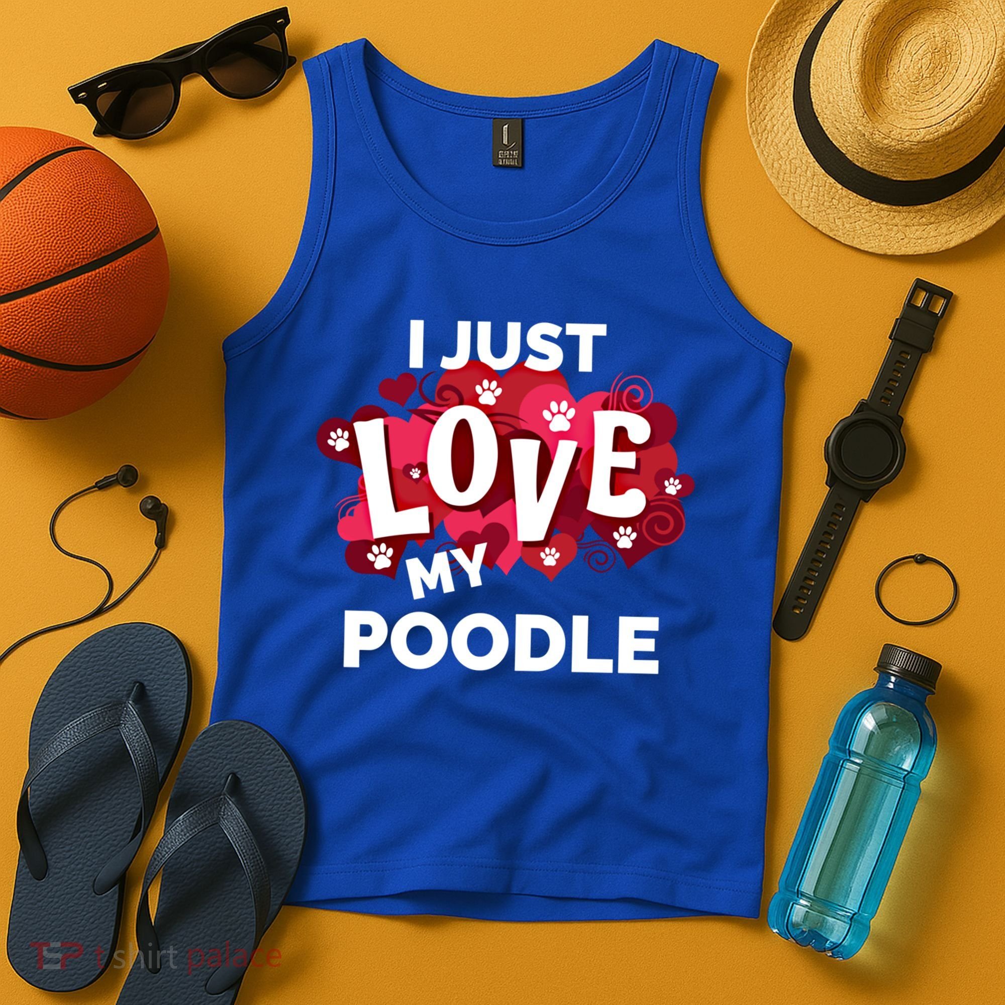 Valentine's Day Poodle Dog Love Gift Meaningful Gift Tank Top