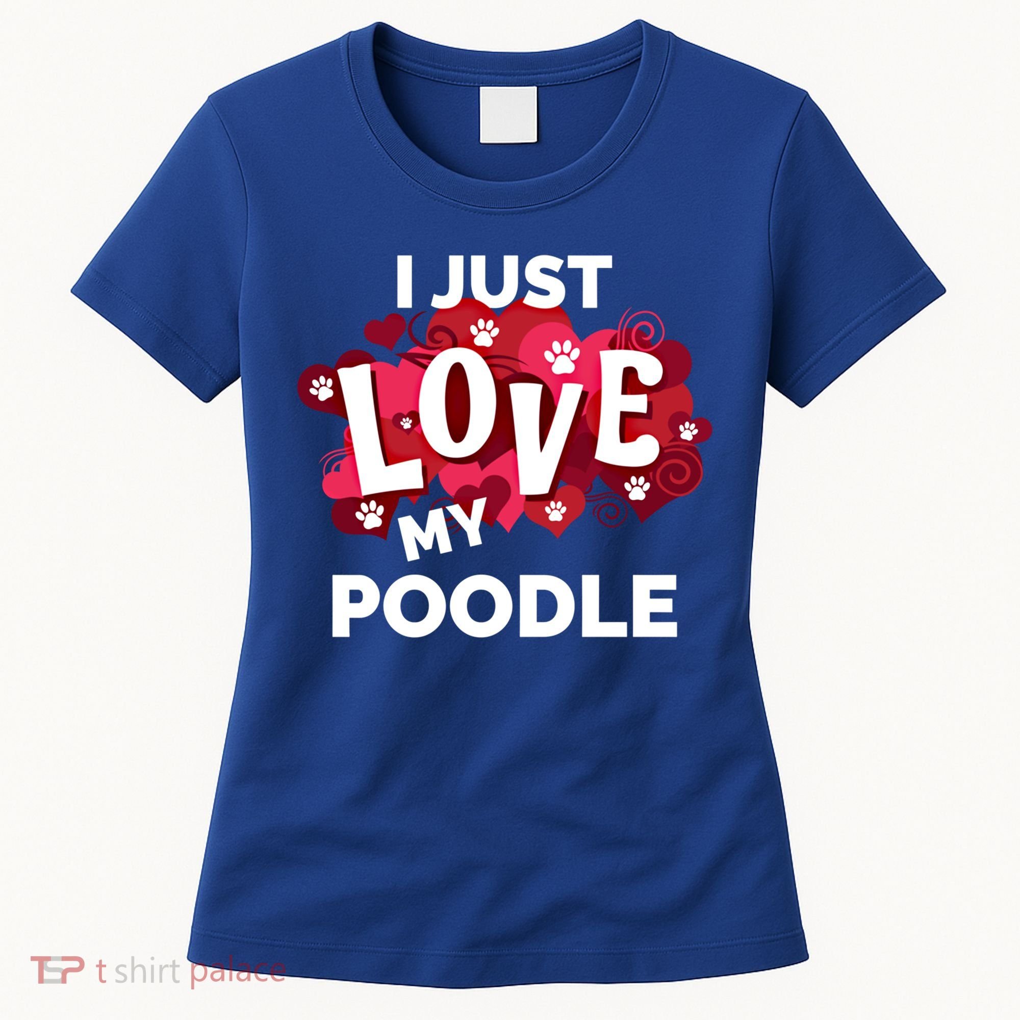 Valentine's Day Poodle Dog Love Gift Meaningful Gift Women's T-Shirt