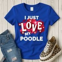 Valentine's Day Poodle Dog Love Gift Meaningful Gift Women's T-Shirt thumb 3