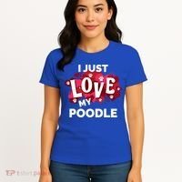 Valentine's Day Poodle Dog Love Gift Meaningful Gift Women's T-Shirt thumb 4