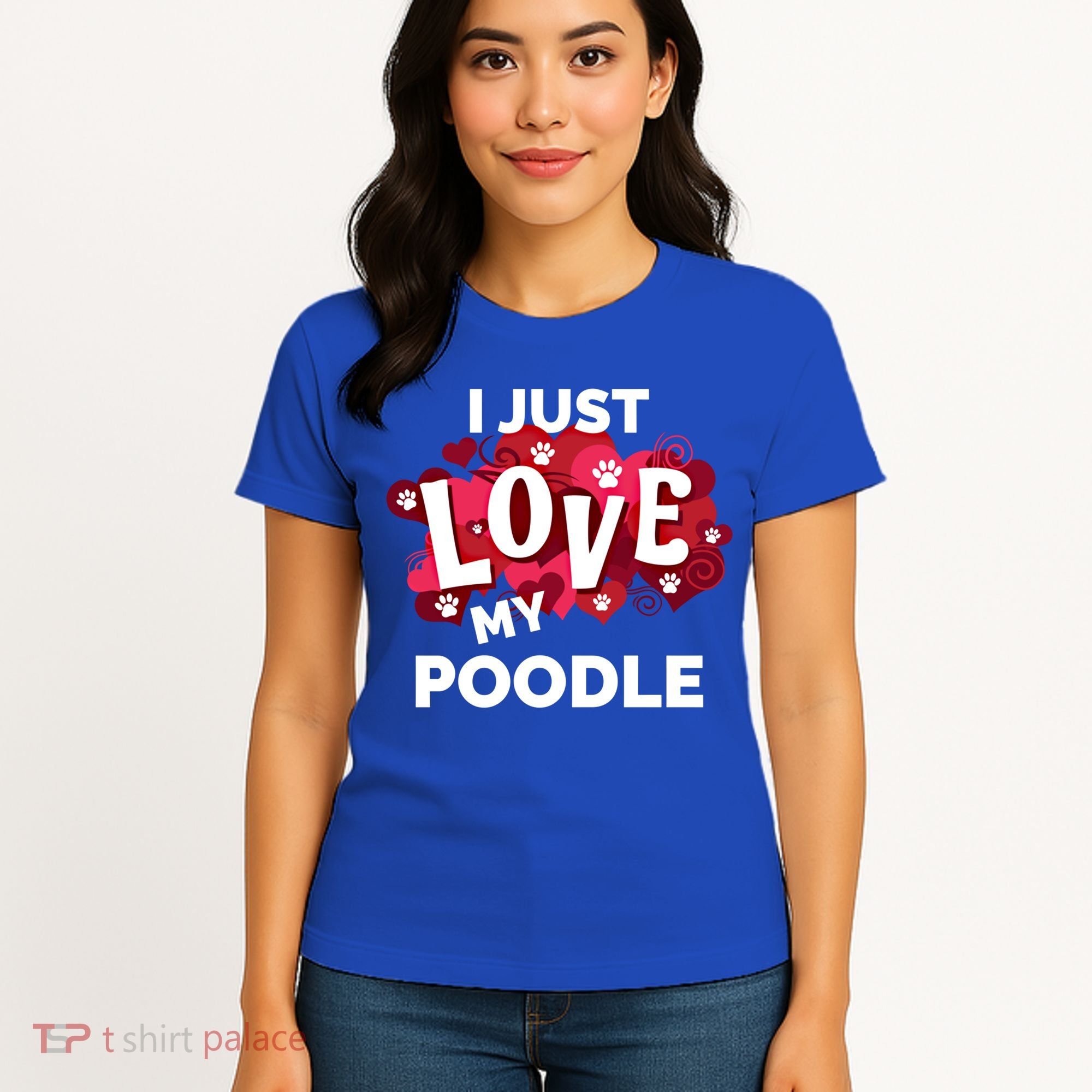Valentine's Day Poodle Dog Love Gift Meaningful Gift Women's T-Shirt