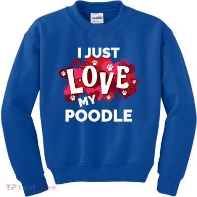 Valentine's Day Poodle Dog Love Gift Meaningful Gift Kids Sweatshirt