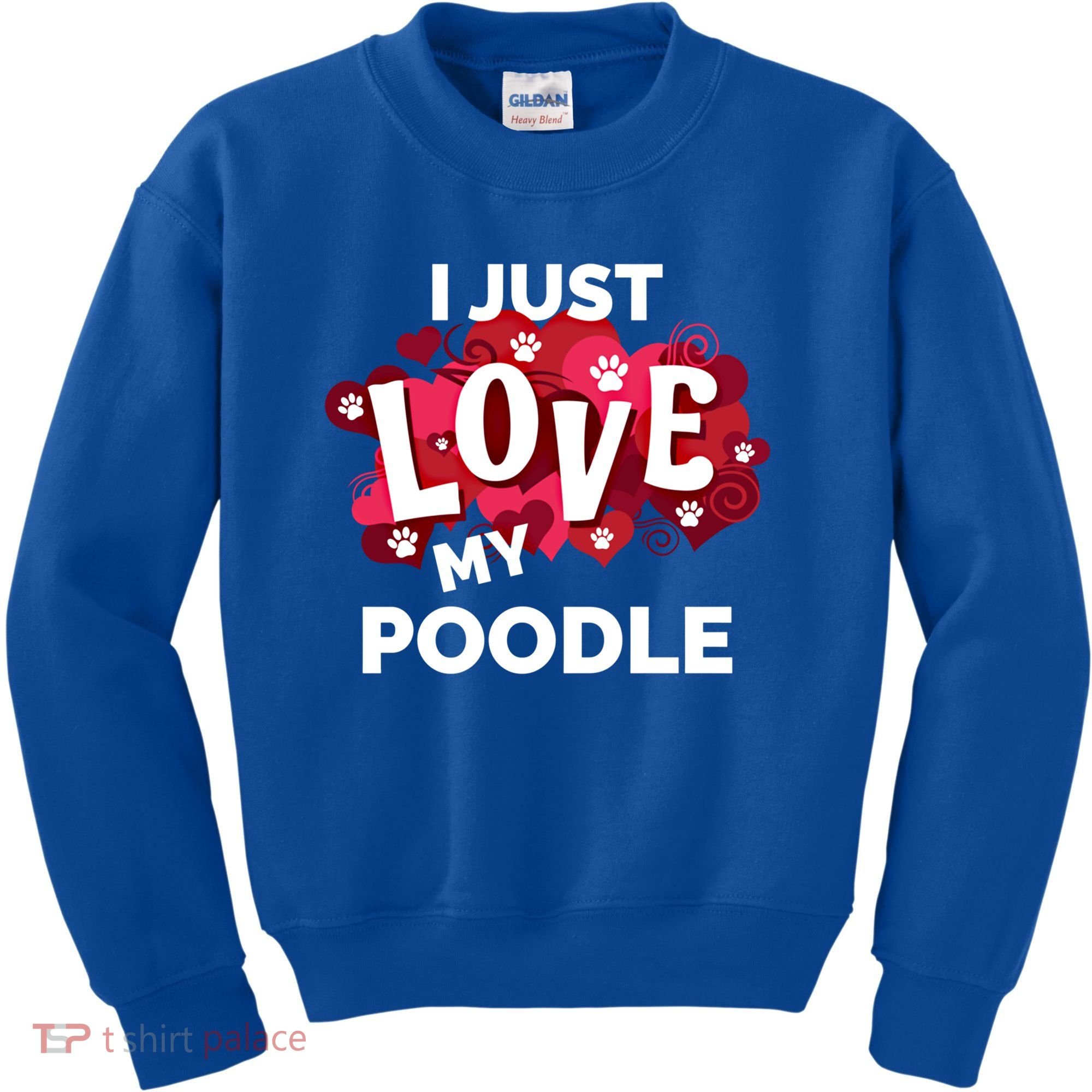 Valentine's Day Poodle Dog Love Gift Meaningful Gift Kids Sweatshirt