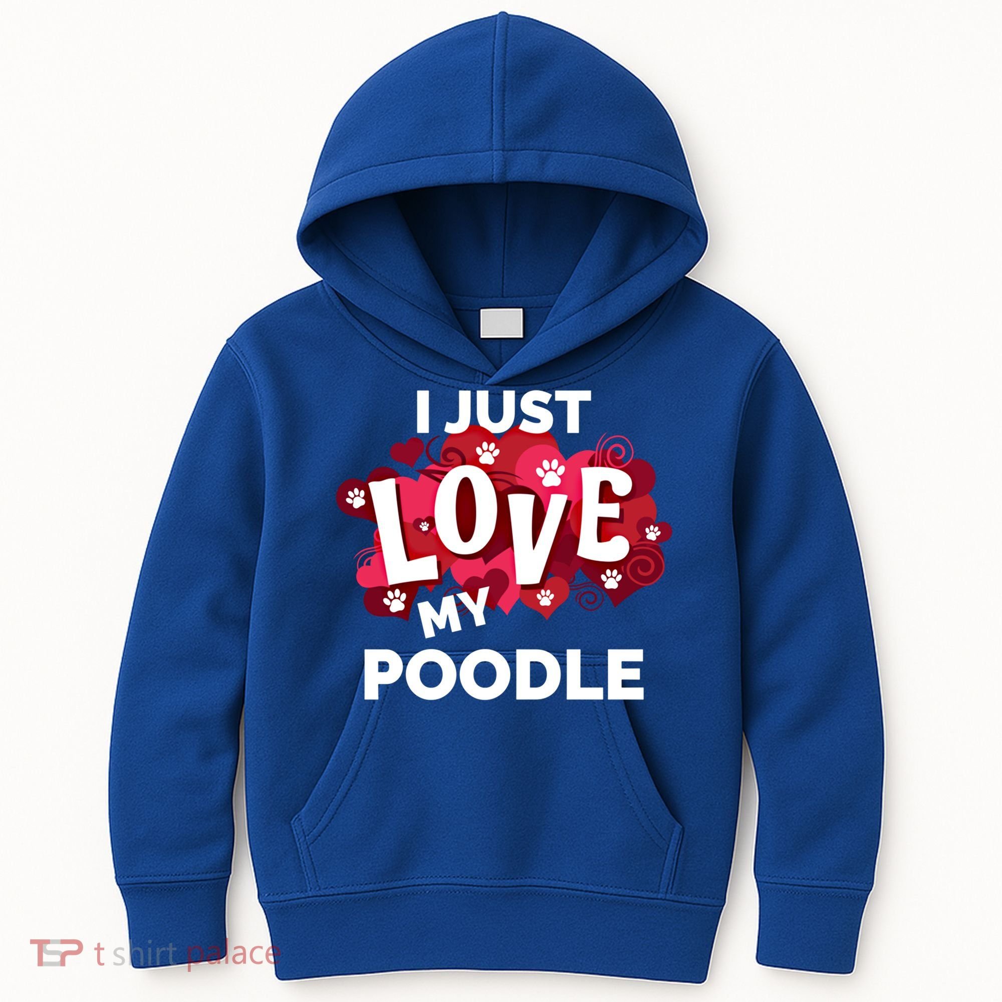 Valentine's Day Poodle Dog Love Gift Meaningful Gift Kids Hoodie