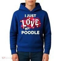 Valentine's Day Poodle Dog Love Gift Meaningful Gift Kids Hoodie thumb 4