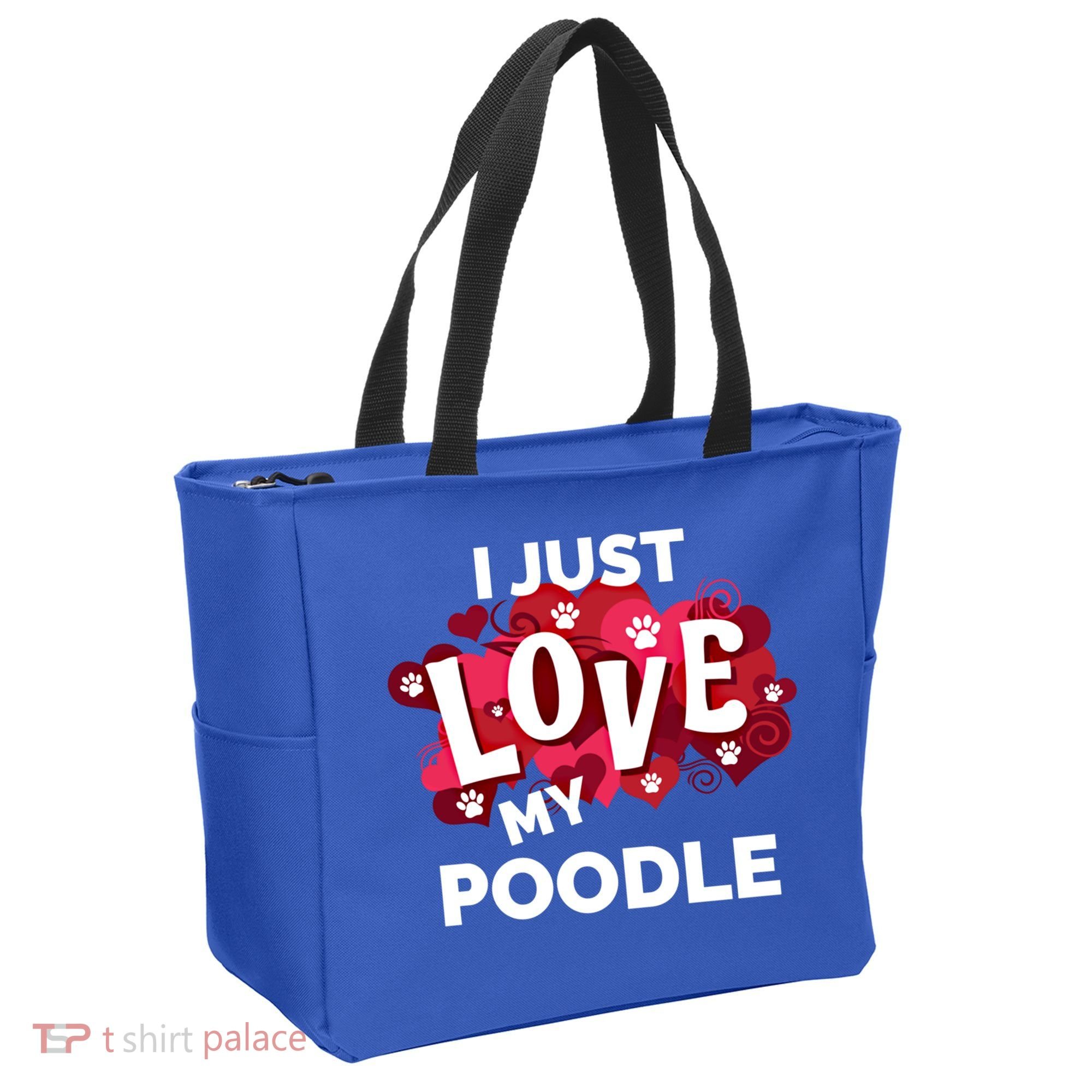 Valentine's Day Poodle Dog Love Gift Meaningful Gift Tote Bag