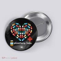 Valentines Day Pharmacy Life Pill Heart Pharmacist Button thumb 0