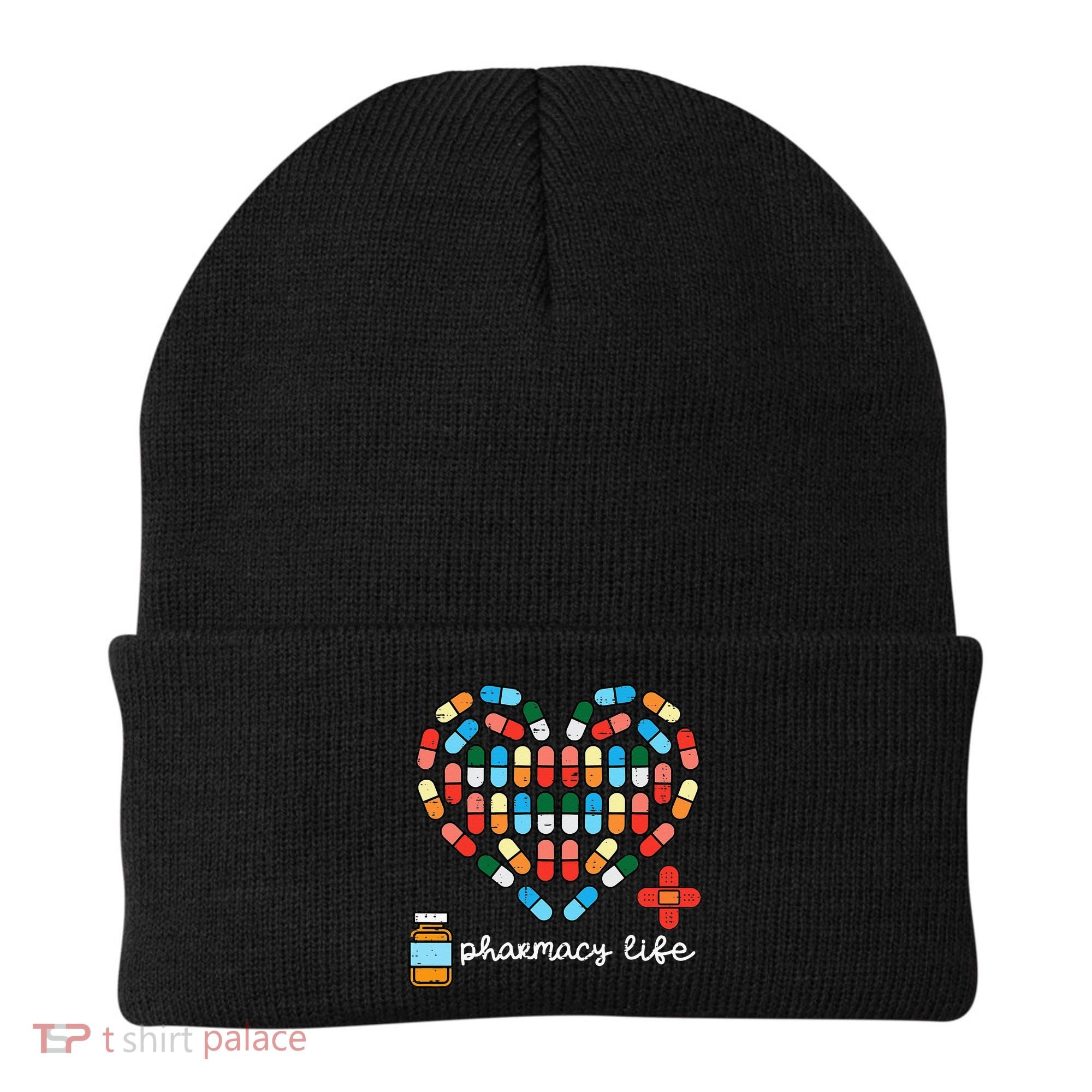 Valentines Day Pharmacy Life Pill Heart Pharmacist Beanie