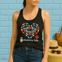 Valentines Day Pharmacy Life Pill Heart Pharmacist Women's Tank Top thumb 2