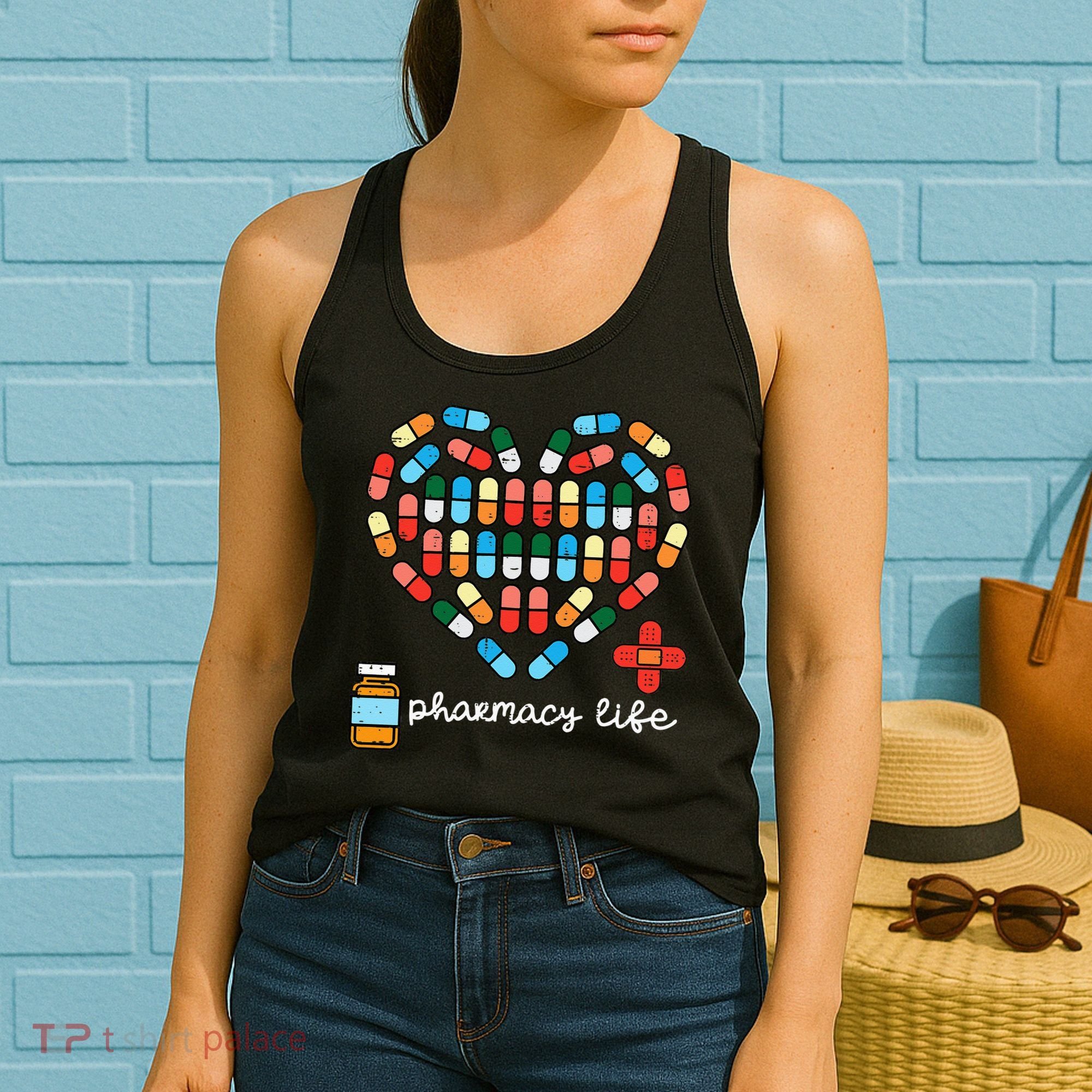 Valentines Day Pharmacy Life Pill Heart Pharmacist Women's Tank Top