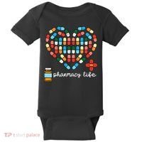 Valentines Day Pharmacy Life Pill Heart Pharmacist Baby Bodysuit thumb 0