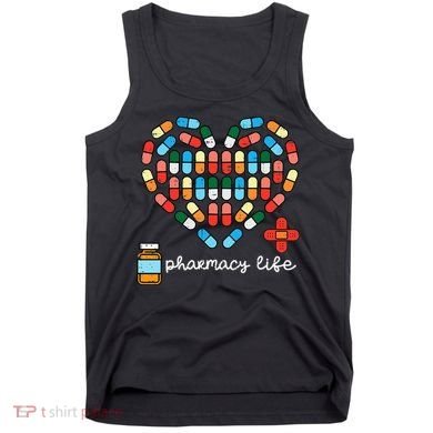Valentines Day Pharmacy Life Pill Heart Pharmacist Tank Top