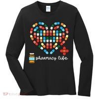 Valentines Day Pharmacy Life Pill Heart Pharmacist Women's Long Sleeve Shirt thumb 0