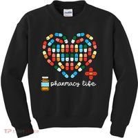 Valentines Day Pharmacy Life Pill Heart Pharmacist Kids Sweatshirt thumb 0
