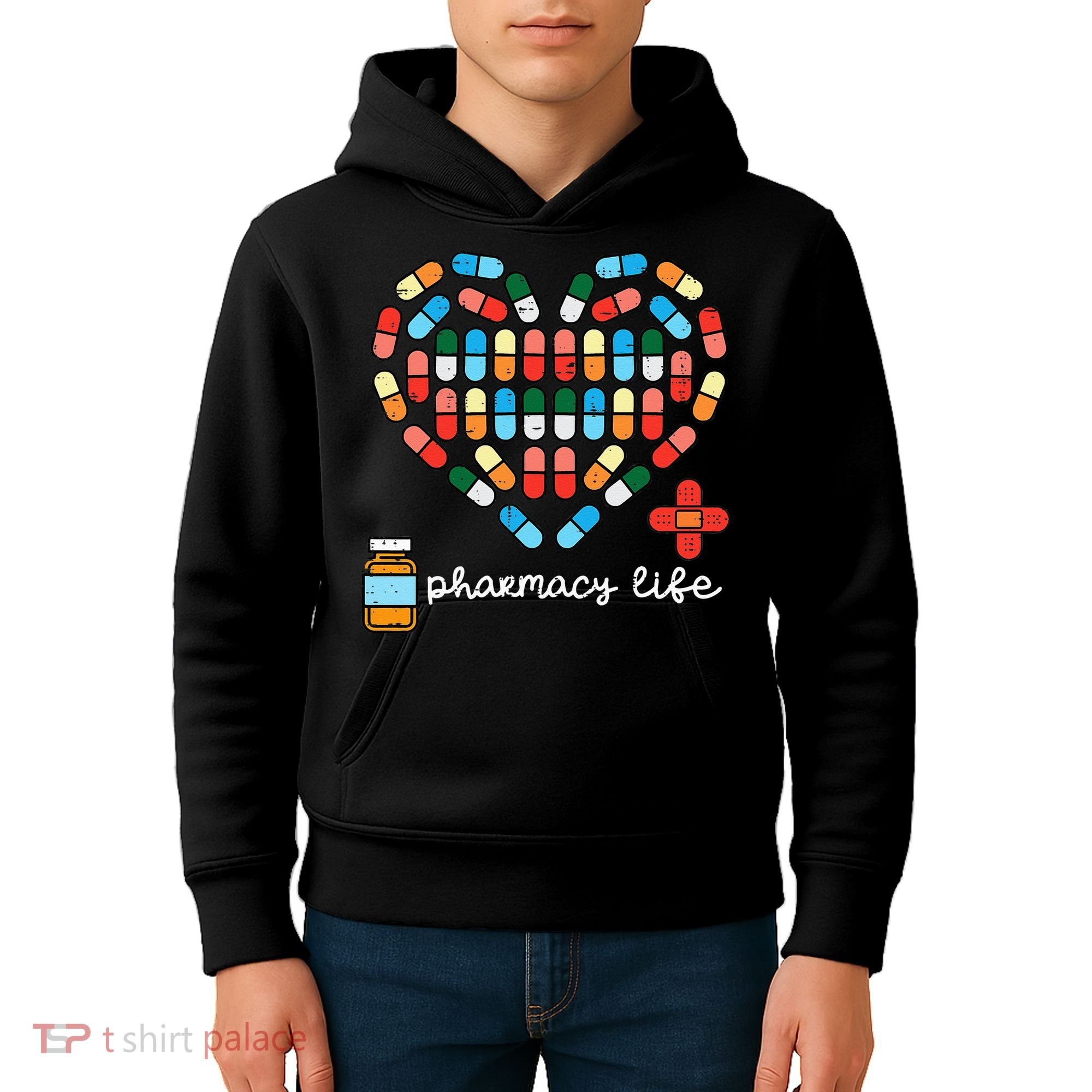 Valentines Day Pharmacy Life Pill Heart Pharmacist Kids Hoodie